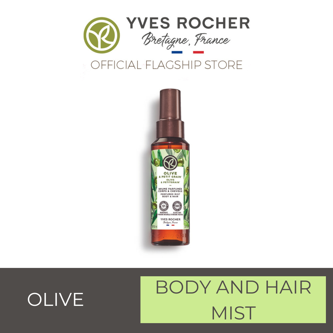 YVES ROCHER BODY AND HAIR MIST OLIVE 100ML BOTTLE - 90429
