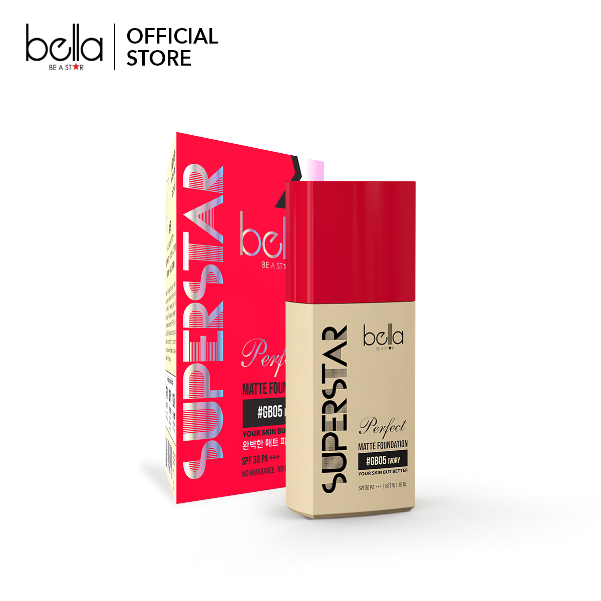 Bella Superstar Foundation -15ml (No.20) (Exp - Dec 19, 2026)