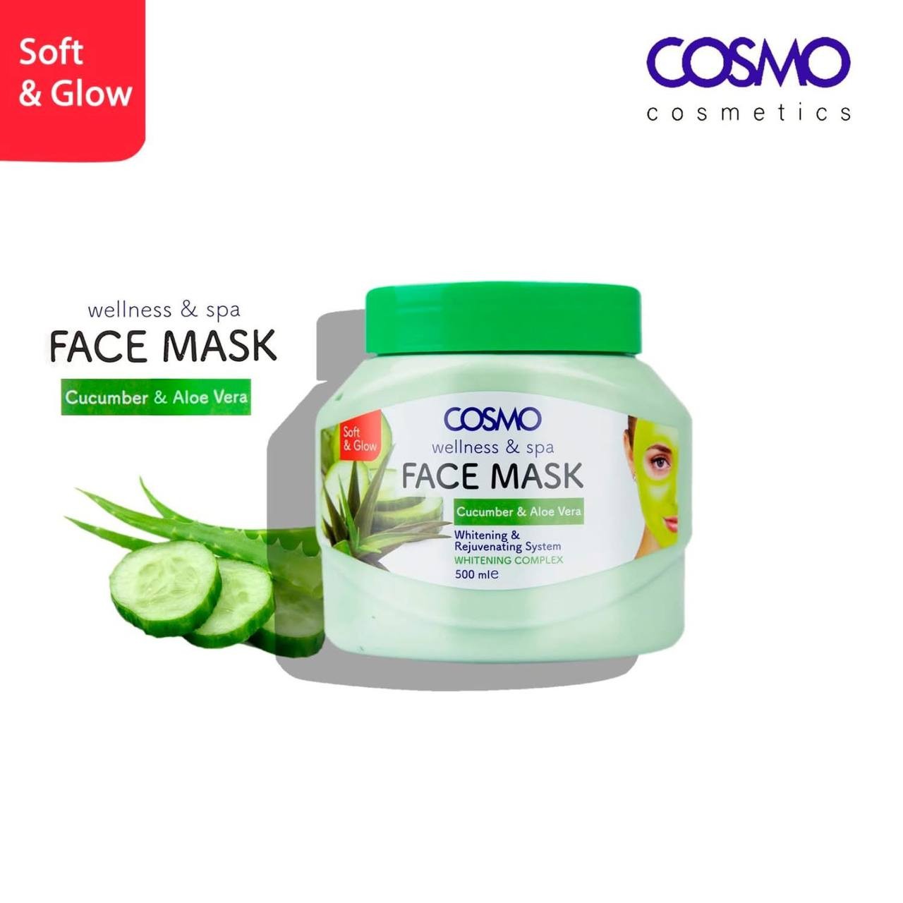 Cosmo Cucumber & Aloe Vera Face Mask - 500ml