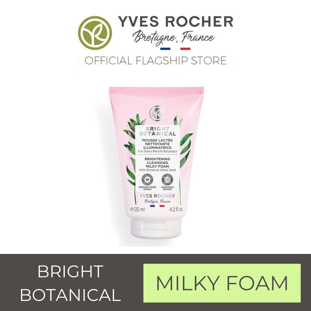Yves Rocher Brightening Cleansing Milky Foam with Botanical White Seed - 125ml