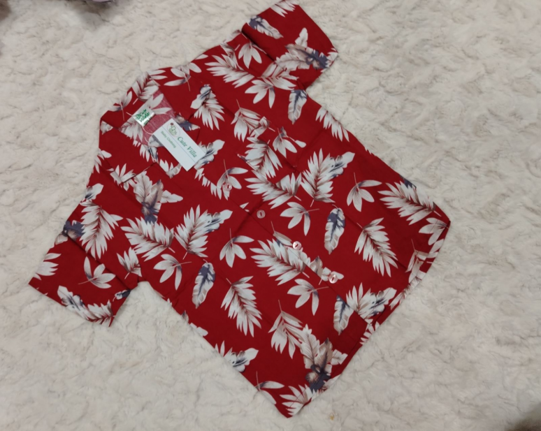 (Buy 2 - get 25% off) Cute Villa Summer Shirt Red