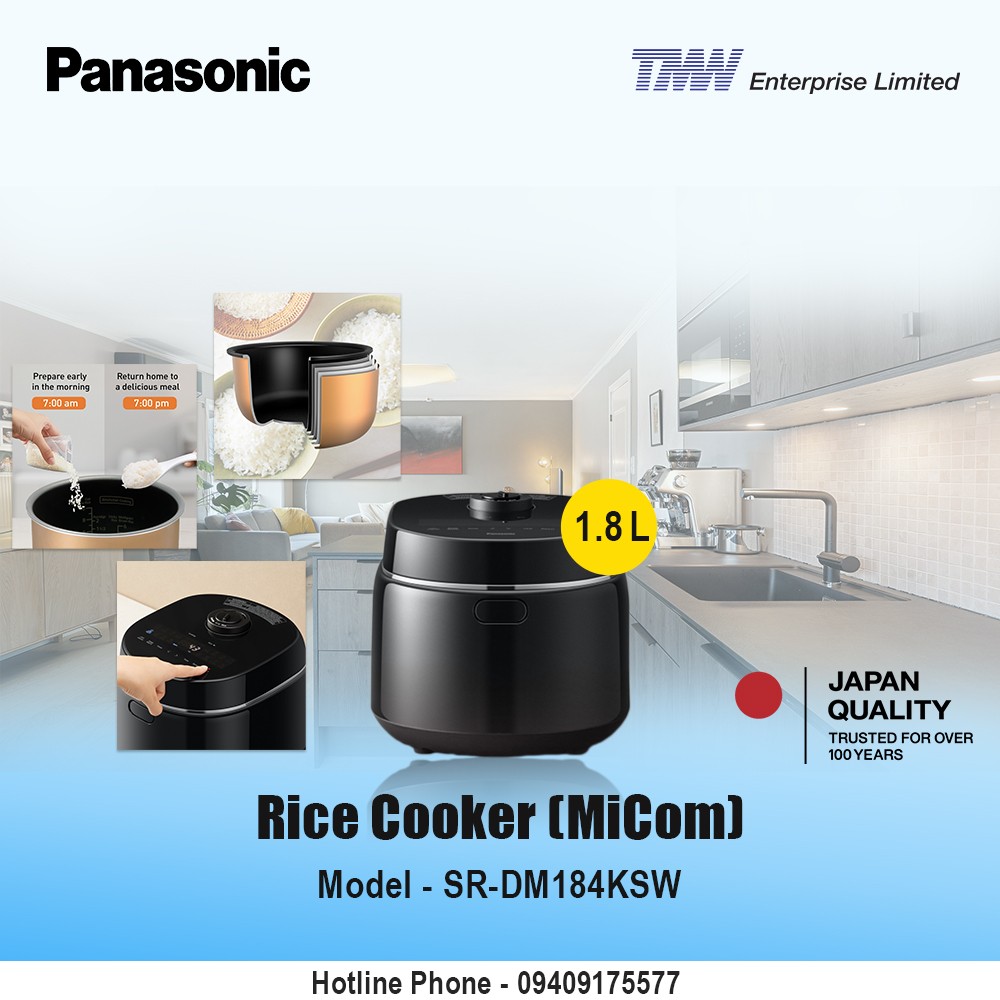 Panasonic Rice Cooker (MiCom) (SR-DM184KSW)