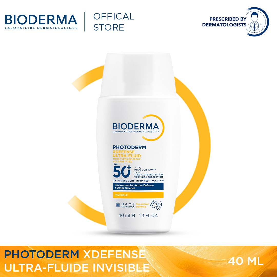 Bioderma XDefense Ultra-Fluid SPF50+ Invisible - 40 ML (Sunscreen, UVA, UVB Protector, Anti aging Sunscreen)