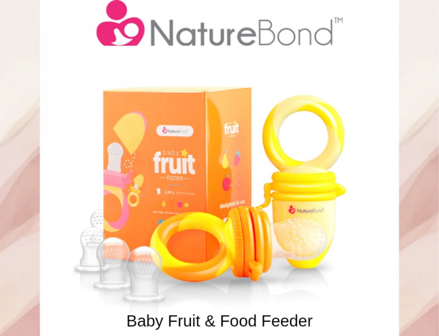 NatureBond Baby Fruit & Food Feeder_Sunshine Orange  and Lemonade  Yellow