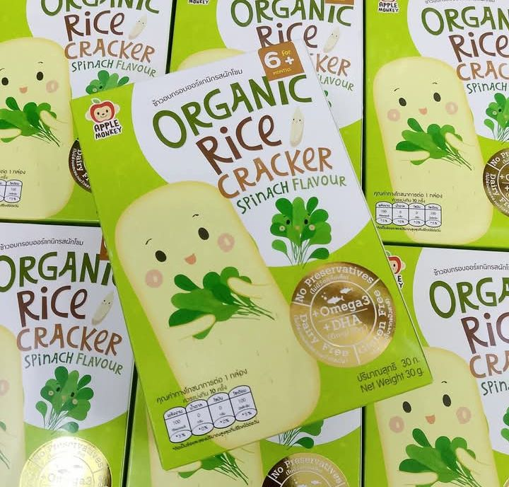 Organic Rice Cracker (ဟင်းနုနွယ်) (6m+)(30g)