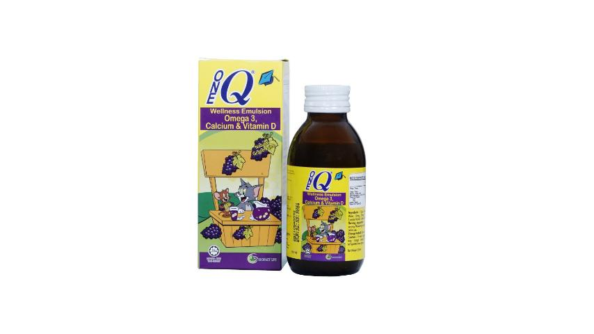 One Q Wellness Emulsion  Omega , Calcium & Vitamin D - 120ml