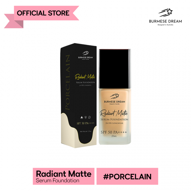 Burmese Dream Radiant Matte Serum Foundation  Porcelain  (25 ml)
