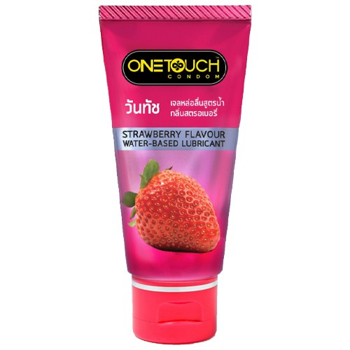 OneTouch Strawberry Flavour Water-Base Lubricant - 75ml