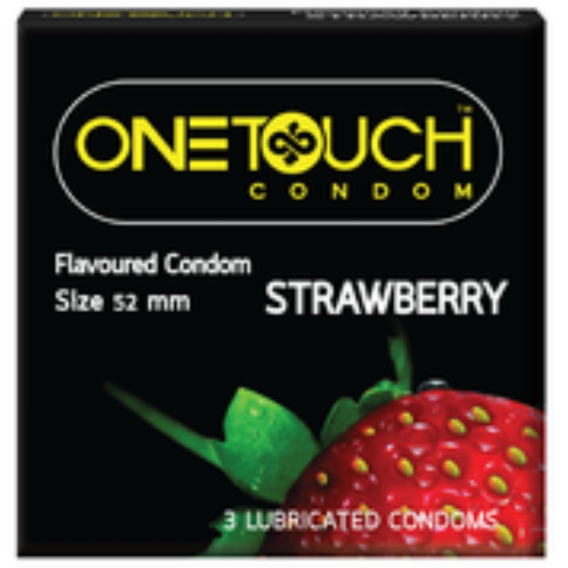 OneTouch Condom Strawberry - 3pcs