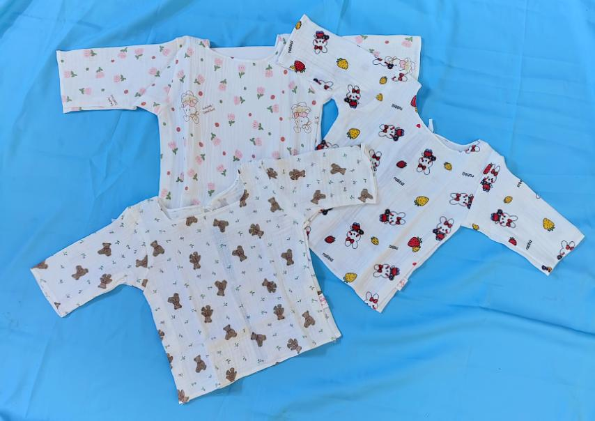 MiMi Clothing ကျောကွဲလက်ရှည်(3pcs)(0m+)