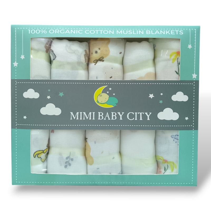 Baby cele MiMi Baby City ချည်သားအနှီး(5Pcs)