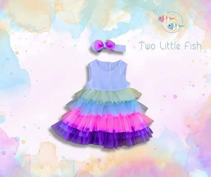 Co co Ethan Two Little Fish Rainbow dress