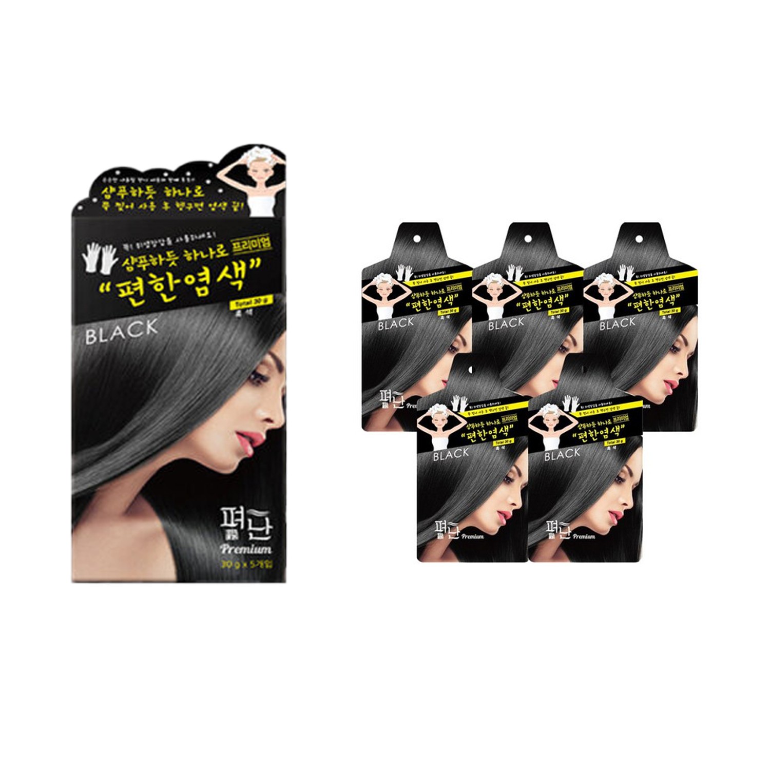 Hair Dye Shampoo ( Black ) - 1pcs