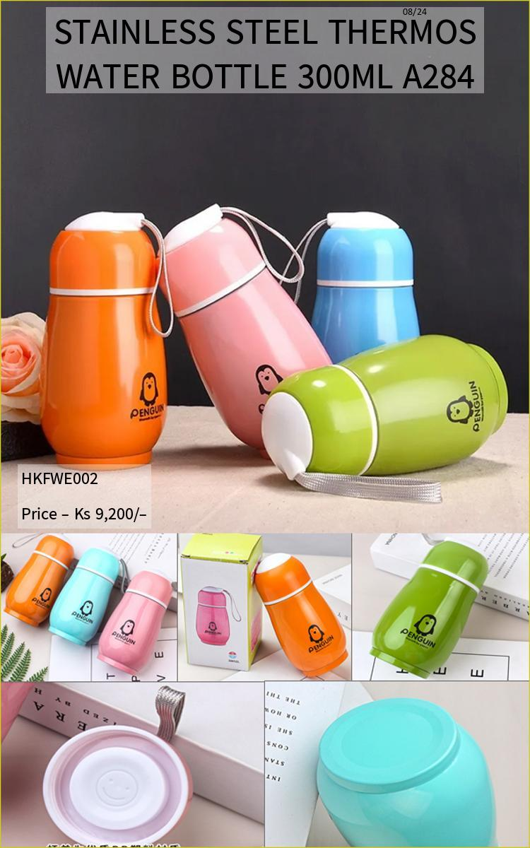 Stainless steel thermos water bottle 300 ml-A284
