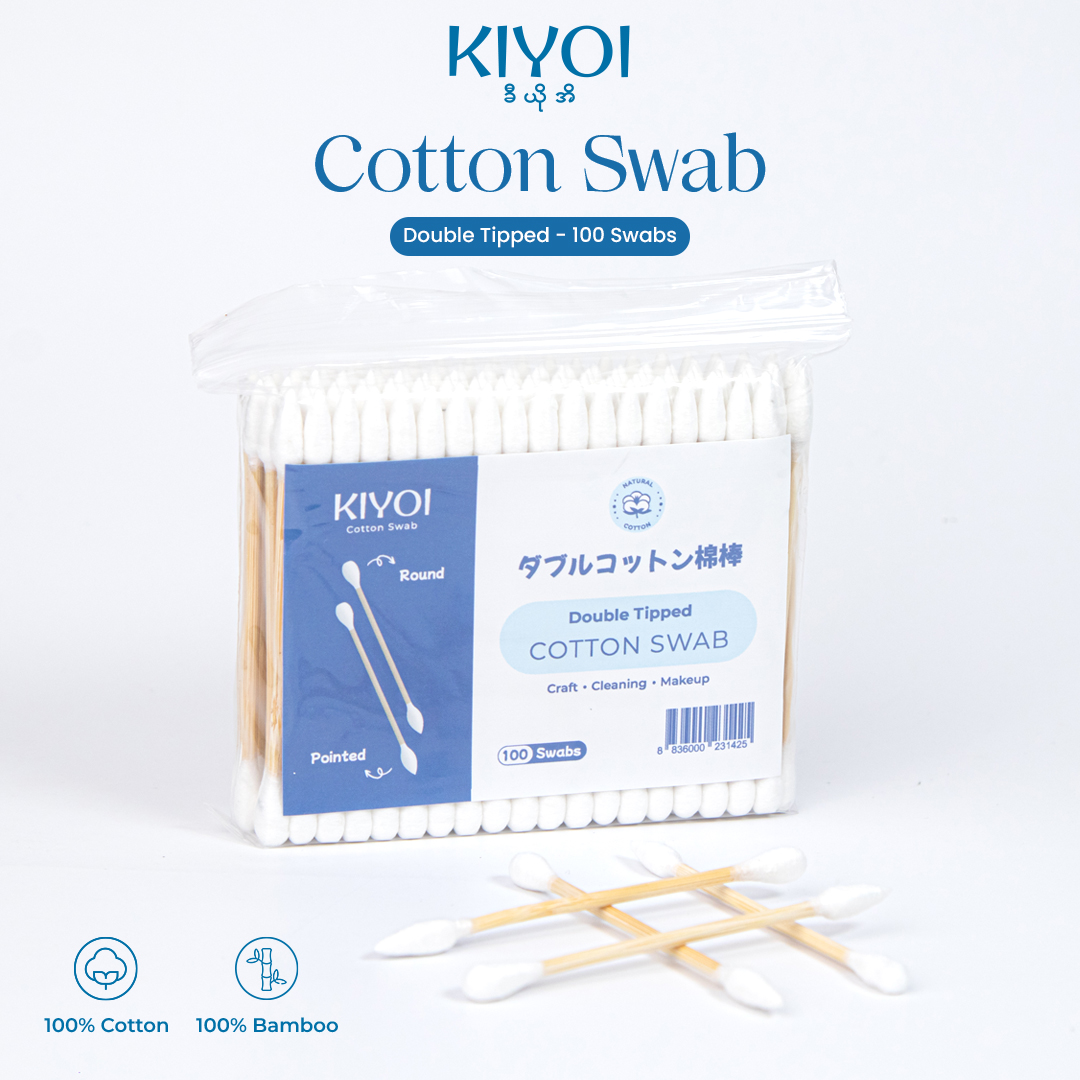 (Buy Any Item Above 15000 Get Kiyoi ½ Sponge Cotton Pad)Kiyoi Cotton Swab 100