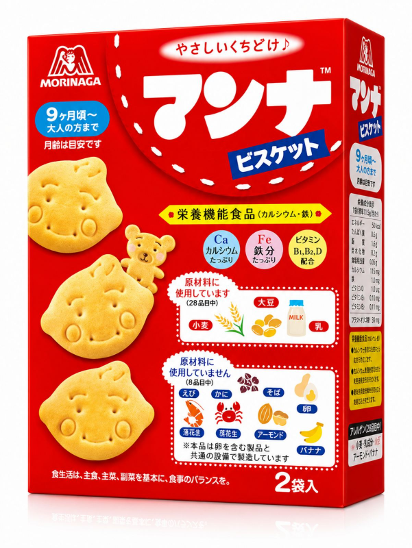 Baby Cele Japan biscuits မျက်နှာနီ
