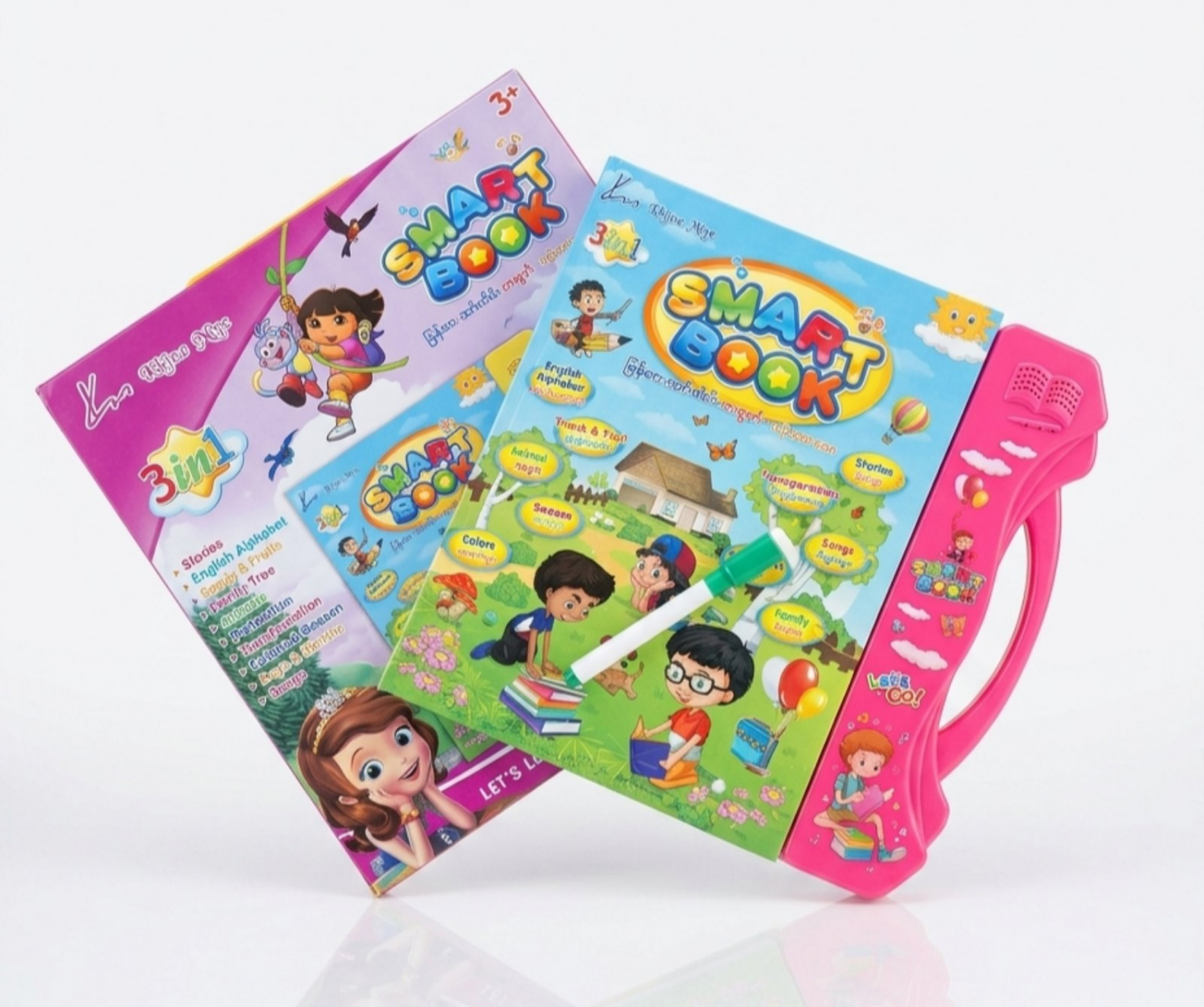 3in1  မြန်မာ၊အင်္ဂလိပ်၊တရုတ် Learning Book