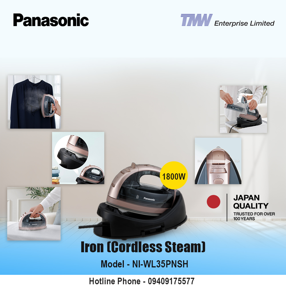 Panasonic Iron (Cordless Steam) NI-WL35PNSH