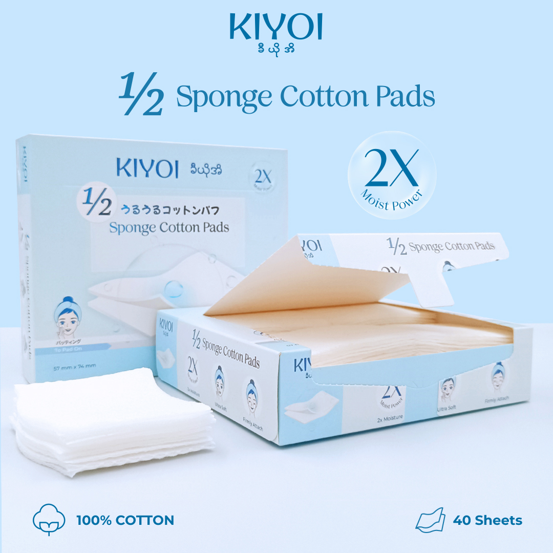 (Buy Any Item Above 15000 Get Kiyoi ½ Sponge Cotton Pad)Kiyoi ½ Sponge Cotton Pads