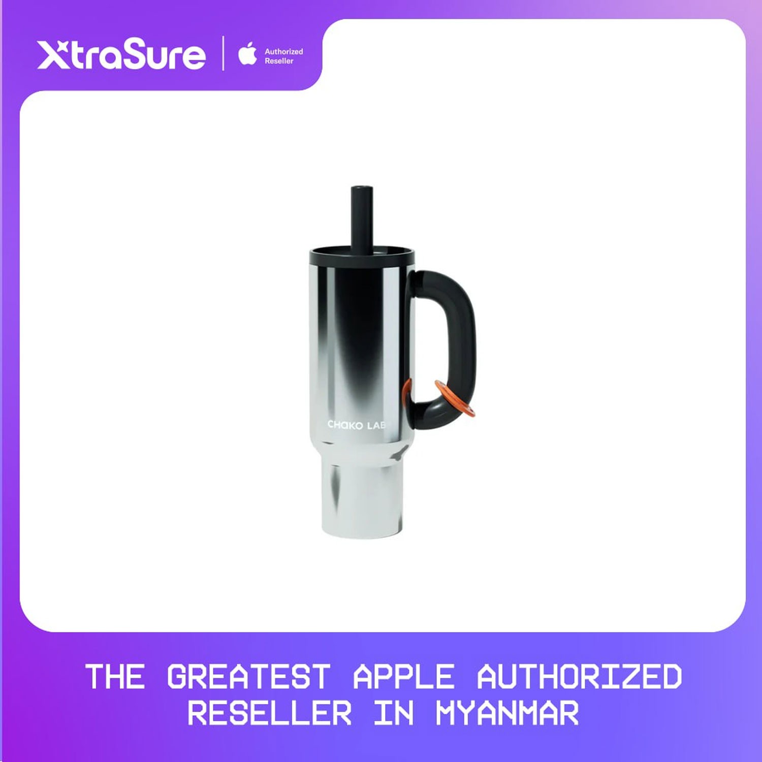 XtraSure : Chako Lab Bawang Tumbler Stainless 1100ml (Silver & Black)
