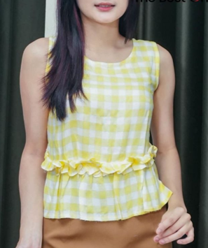 Terrace Gingham Top W606001C