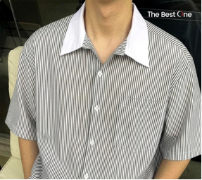 Contrast Collar Shirt-M604001S