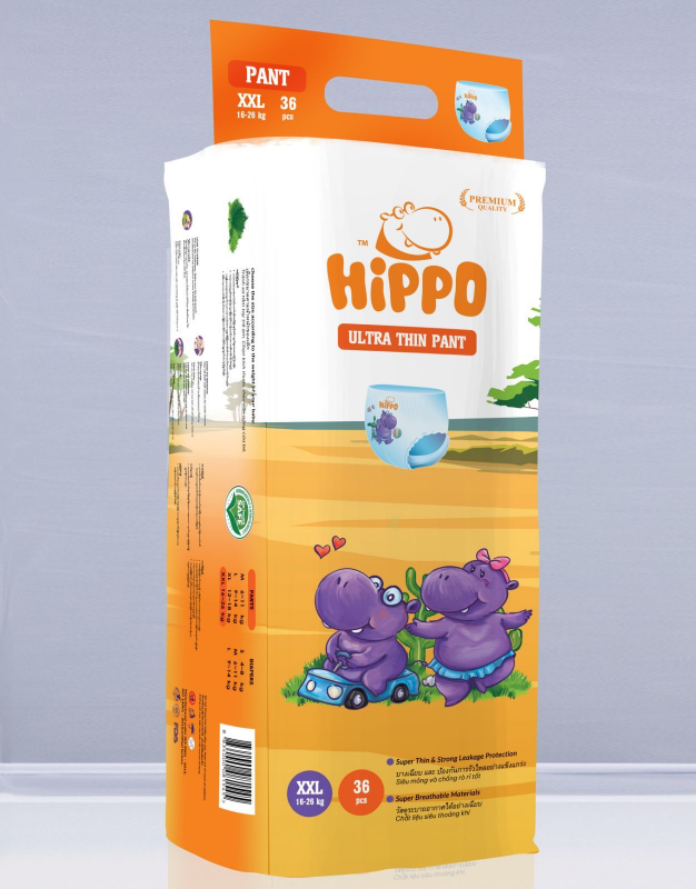 Hippo Baby Diaper Ultra Thin - Pant M/L/XL/2XL/3XL