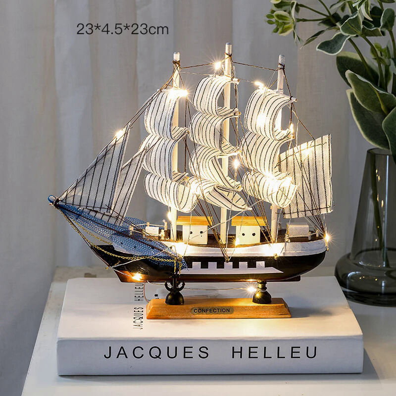 Lucky Bunny  LED Wooden Sailboat