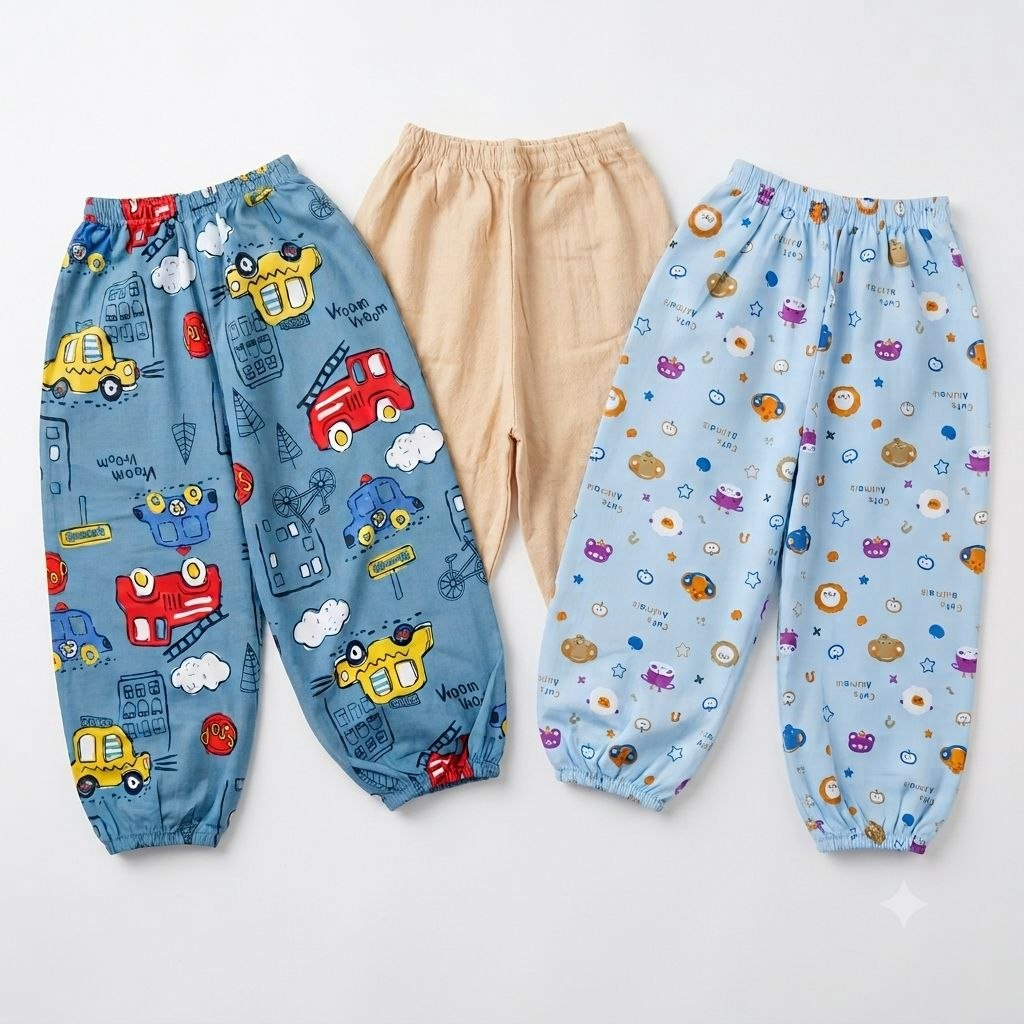 Baby Cele Cotton pants(3pcs) 4T (3yto4y+)