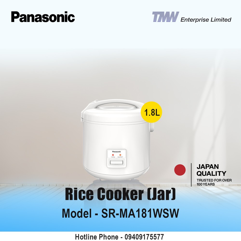 Panasonic Mechanical Rice Cooker (1.8L)-SR-MA181WSW