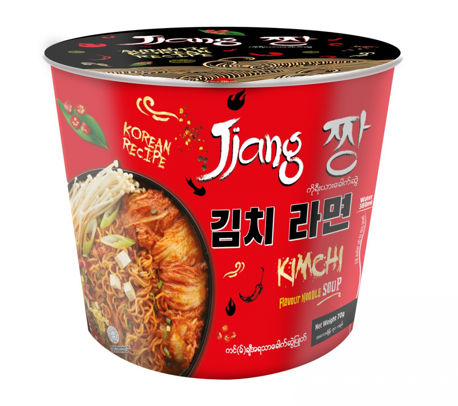 Jjang Kimchi Flavour Noodle Soup Cup - 70g