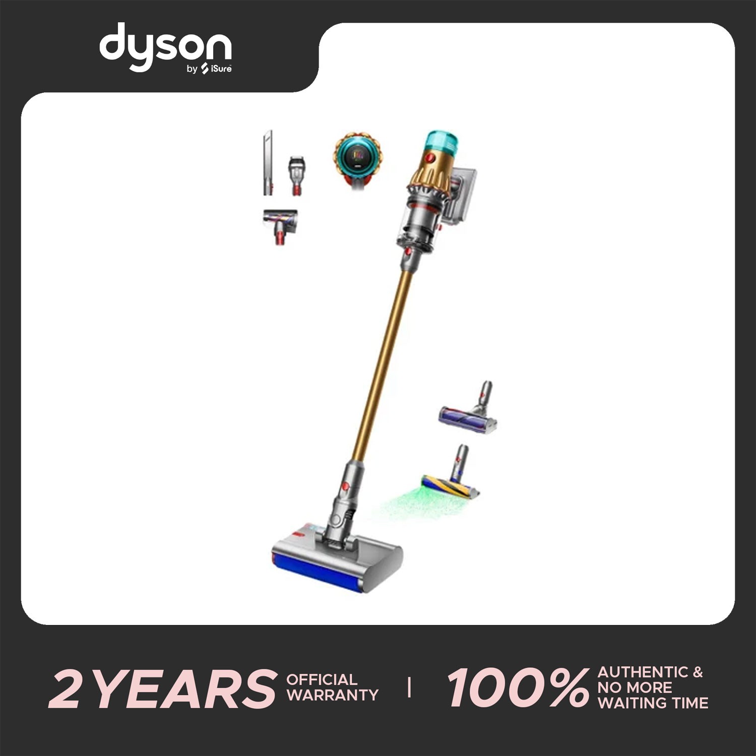 Dyson V12s Detect Slim Submarine Complete(Yellow/Nickel)