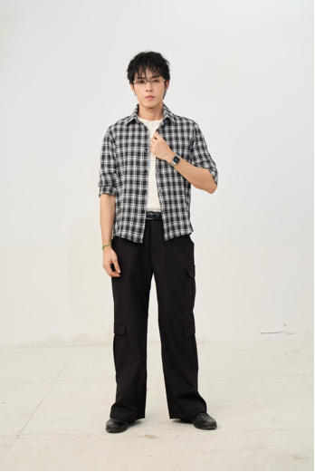 Plaid Slim-Fit Shirt M606004LS