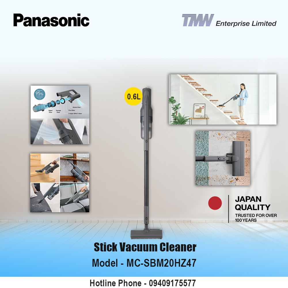 Panasonic Stick Vacuum Cleaner(Cordless)-MC- SBM20HZ47