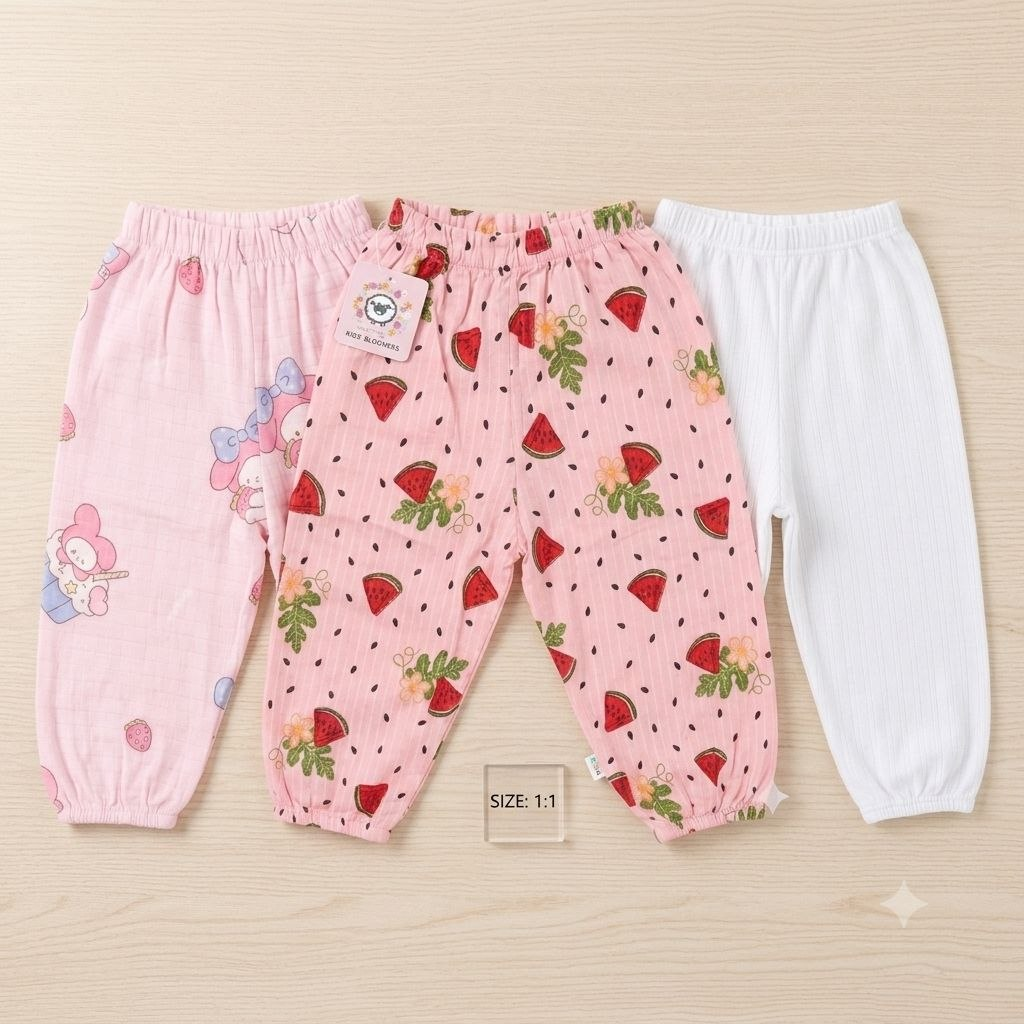 Baby Cele Cotton pants (3pcs)1T (6mto1y+)