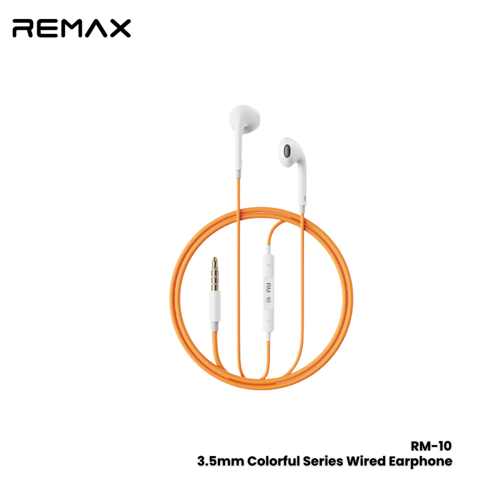 REMAX---RM-10 3.5MM MULTICOLORED SERIES WIRED EARPHONE (1.2M)(263272)(NPL-8/2026) - 01010100BL