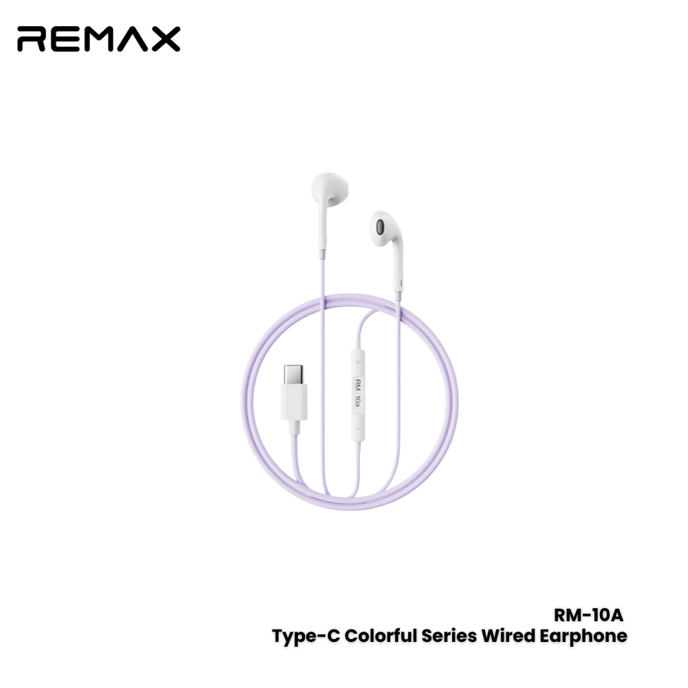 REMAX---RM-10A TYPE-C MULTICOLORED SERIES WIRED EARPHONE (1.2M)(263326)(NPL-8/2026) - 01010101PP