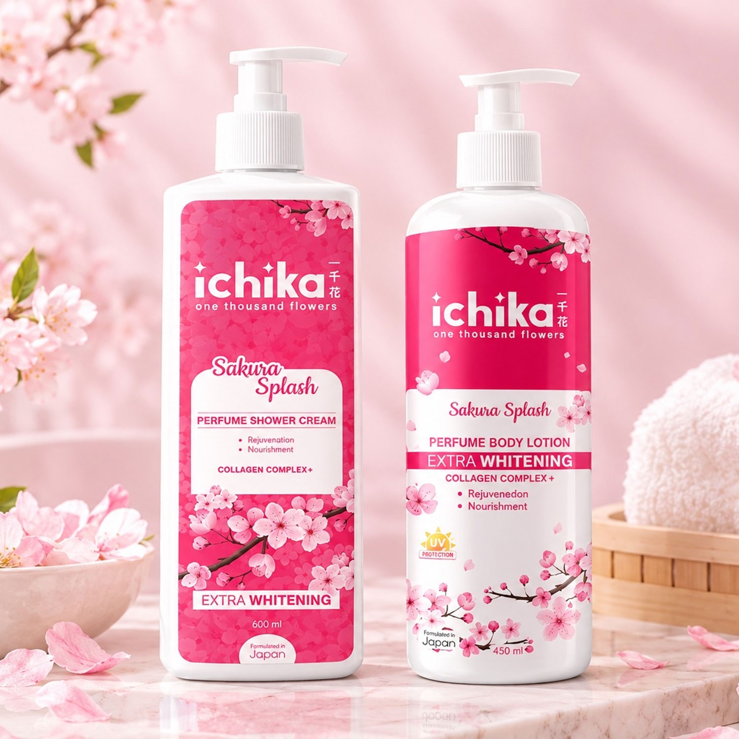 Ichika Sakura Lotion & Shower Set