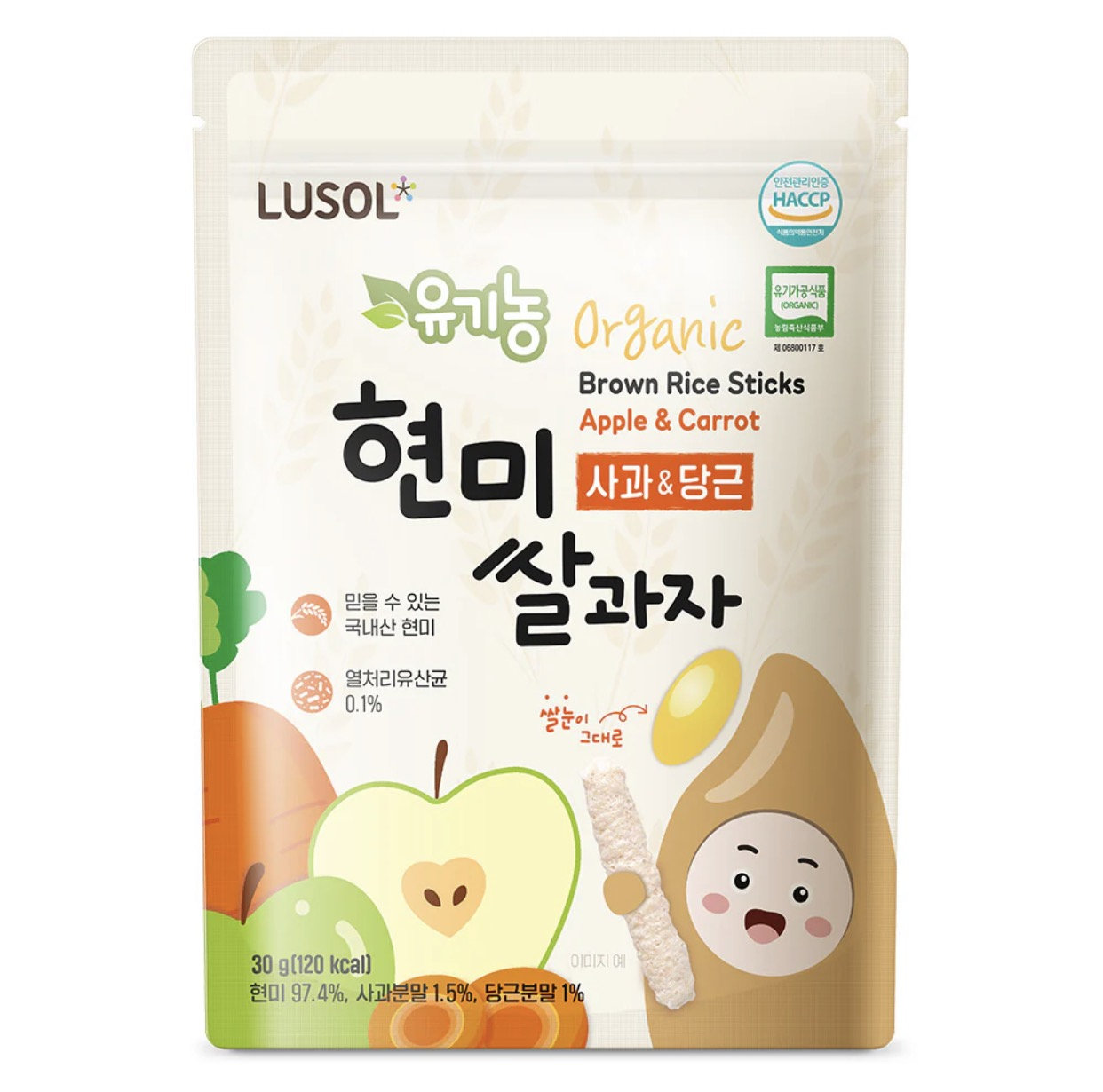 Lusol Brown Rice Stick (Apple & Carrot)