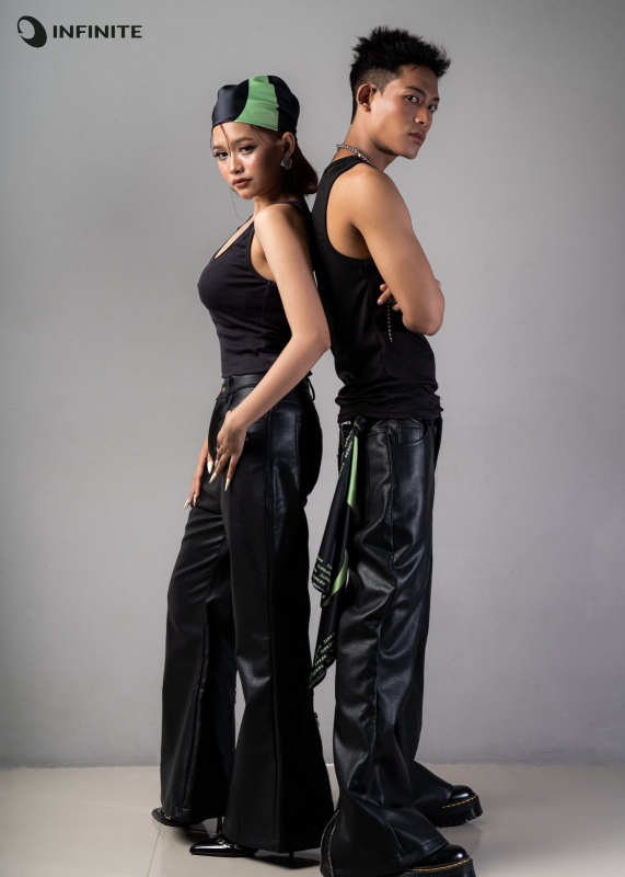 INFINITE DRIFT LEATHER FLARE PANT