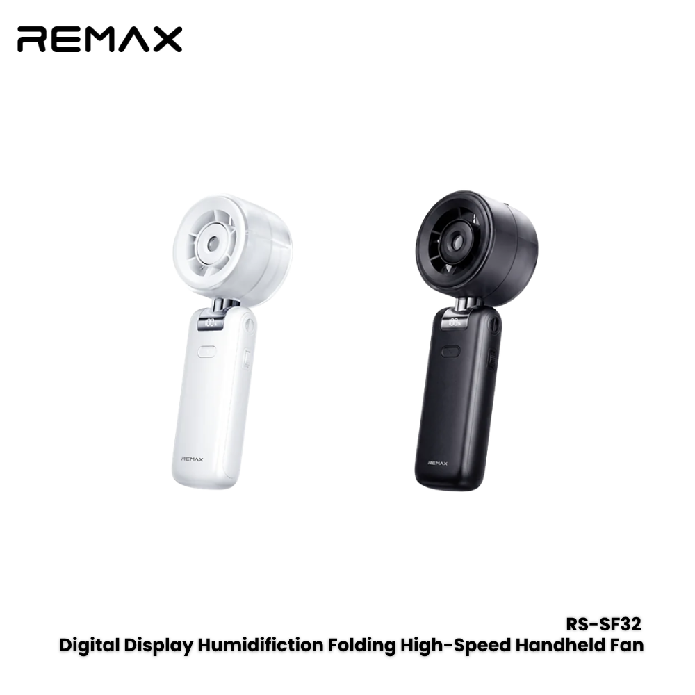 REMAX---RS-SF32 DIGITAL DISPLAY HUMIDIFIER FOLDALE HIGH SPEED HANDHELD FAN(298939)(NPL-8/26) - 01141895W