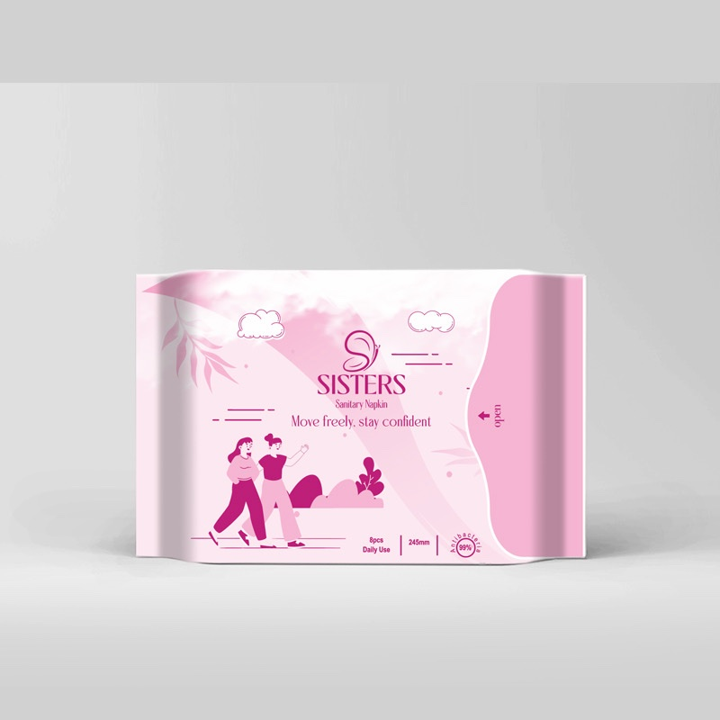 (Buy Any 3pcs Get bag) SISTERS Sanitary Napkin Day Use  (8pcs)-245mm