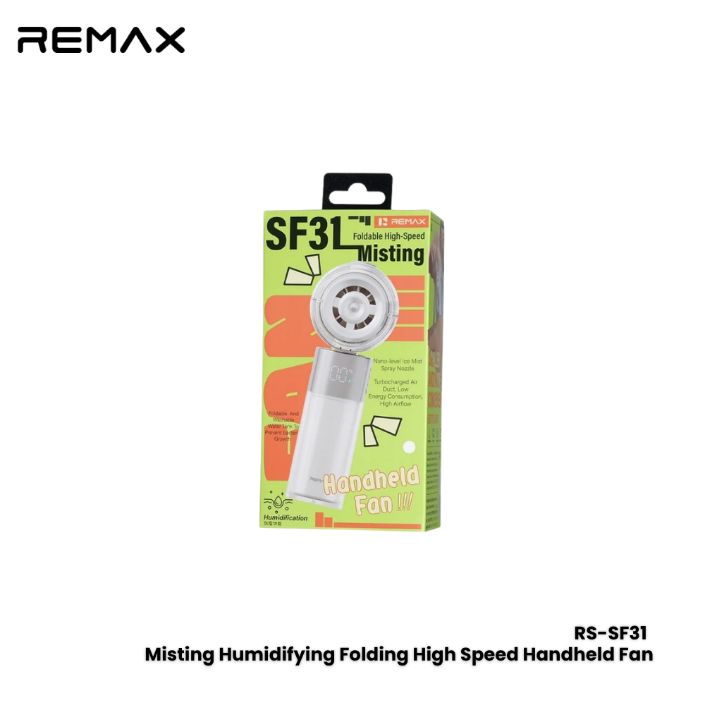 REMAX---RS-SF31 MISTING FOLDALE HIGH SPEED HANDHELD FAN(292234)(NPL-9/26) - 01141899W