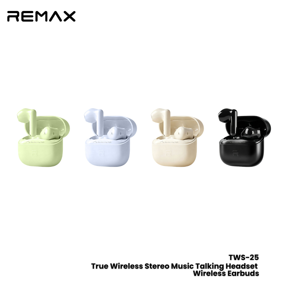 REMAX---TWS-25 6.0 TRUE WIRELESS MUSIC CALL EARPHONES (293354)(NPL-9/2026) - 01030200BK