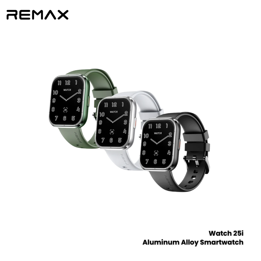 REMAX---WATCH 25I ALUMINUM ALLOY SMART WATCH IP68 WATERPROFF WIRELESS CALL (241430) (NPL-9/2026) - 01141334SIL