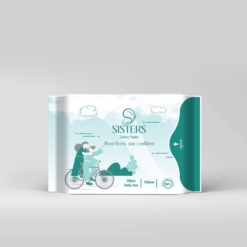 (Buy Any 3pcs Get bag) SISTERS Sanitary Napkin Panty Liner ( 30pcs )-155mm