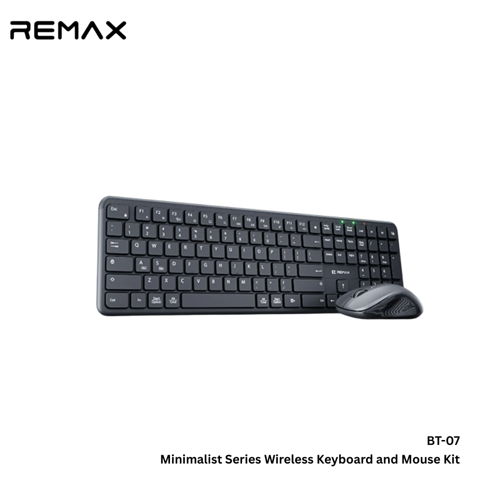 REMAX---BT-07 5.1 BLUETOOTH CONNECTION & 2.4G WIRELESS KEYBOARD AND MOUSE COMBO SET ALL-IN-ONE (MINIMALIST SERIES)(228707)(NPL-10/2026) - 01141425BK