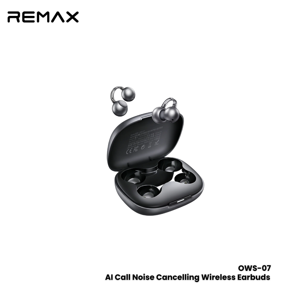 REMAX---OWS-07 6.0 EAR CLIP TRUE WIRELESS STEREO MUSIC CALL AI CALL NOISE REDUCTION EARPHONES (264897)(NPL-9/2026) - 01030196SIL
