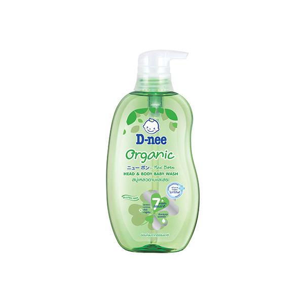 D-Nee Head & Body Baby Wash Green - 380ML   exp  28.4.2026