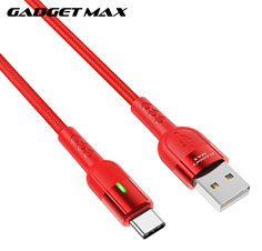 GADGET MAX---GX05 TYPE-C 2.4A AUTO DISCONNECT DATA CABLE FOR TYPE-C (2.4A)(1.2M) 20070007BK
